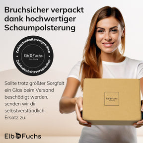ElbFuchs Gewürzgläser Set | 12-teilig (150ml) mit Holzdeckel