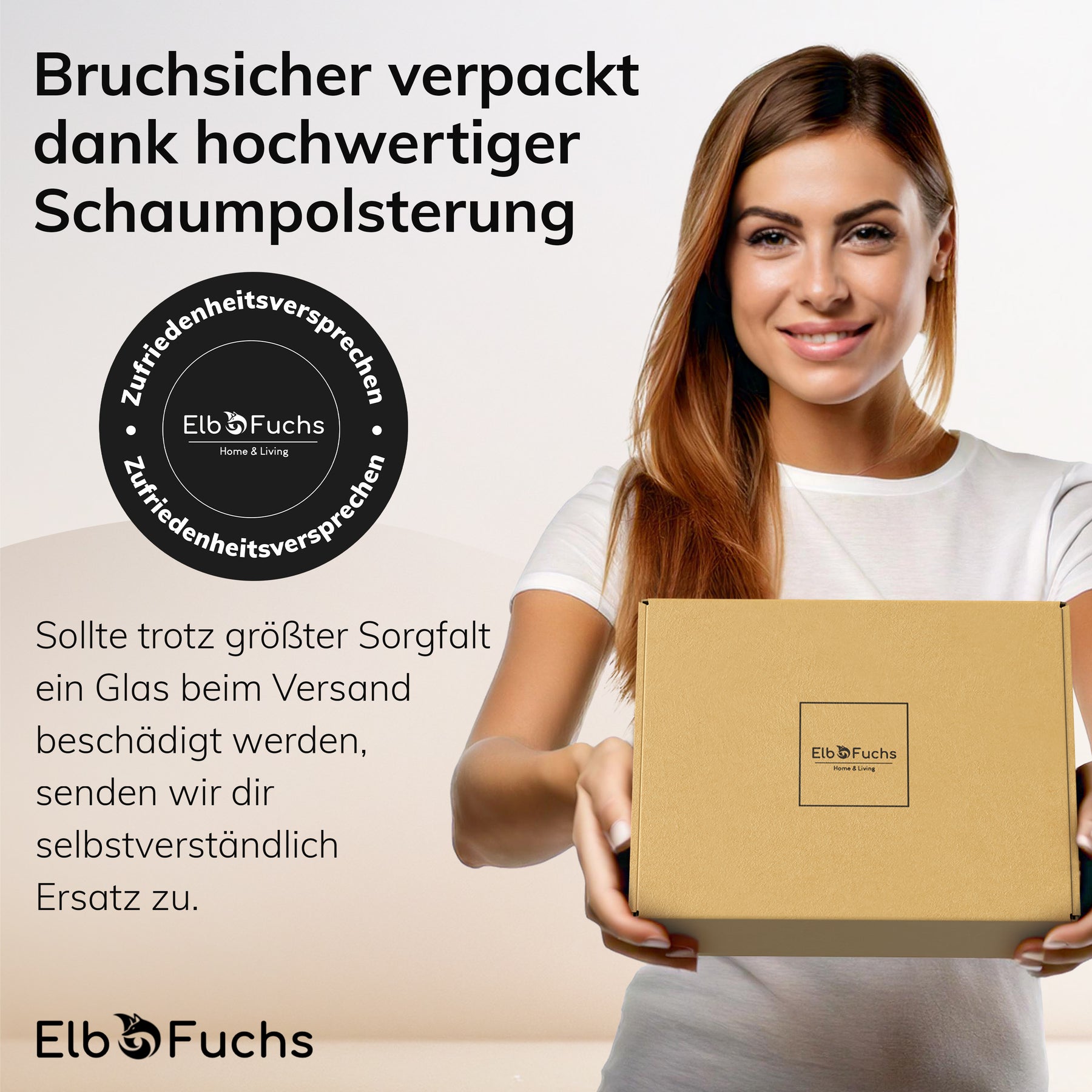 ElbFuchs Vorratsgläser Set | 4-teilig (2000ml) mit Holzdeckel