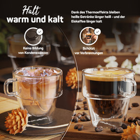 Espressotassen Glas doppelwandig 150ml