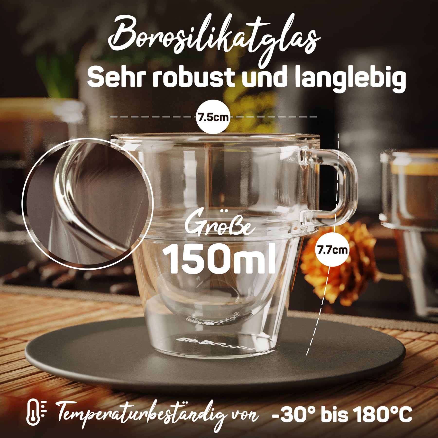 Doppelwandige Espressotassen 150ml