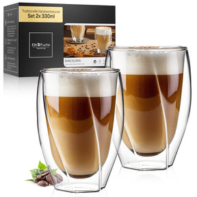 Latte Macchiato Gläser doppelwandig [BARCELONA 330ml]