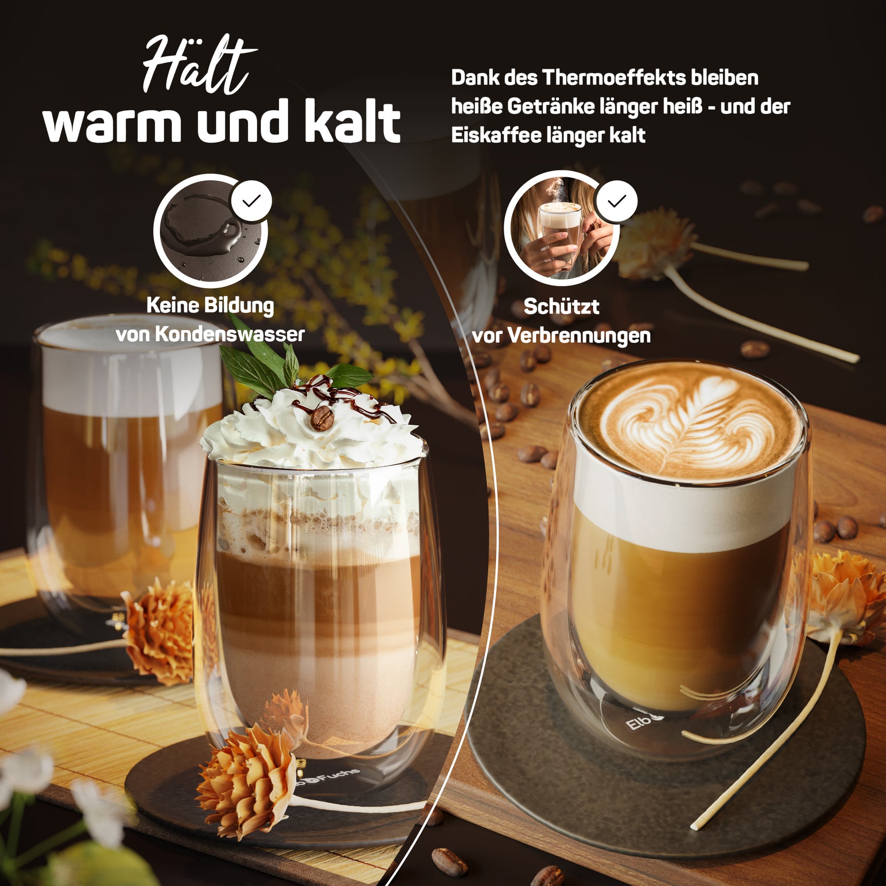 Doppelwandige Gläser MILAN Kombi-Set (8-teilig)