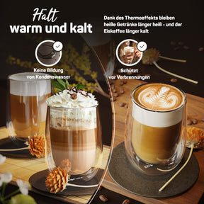 Doppelwandige Gläser MILAN Kombi-Set (8-teilig)