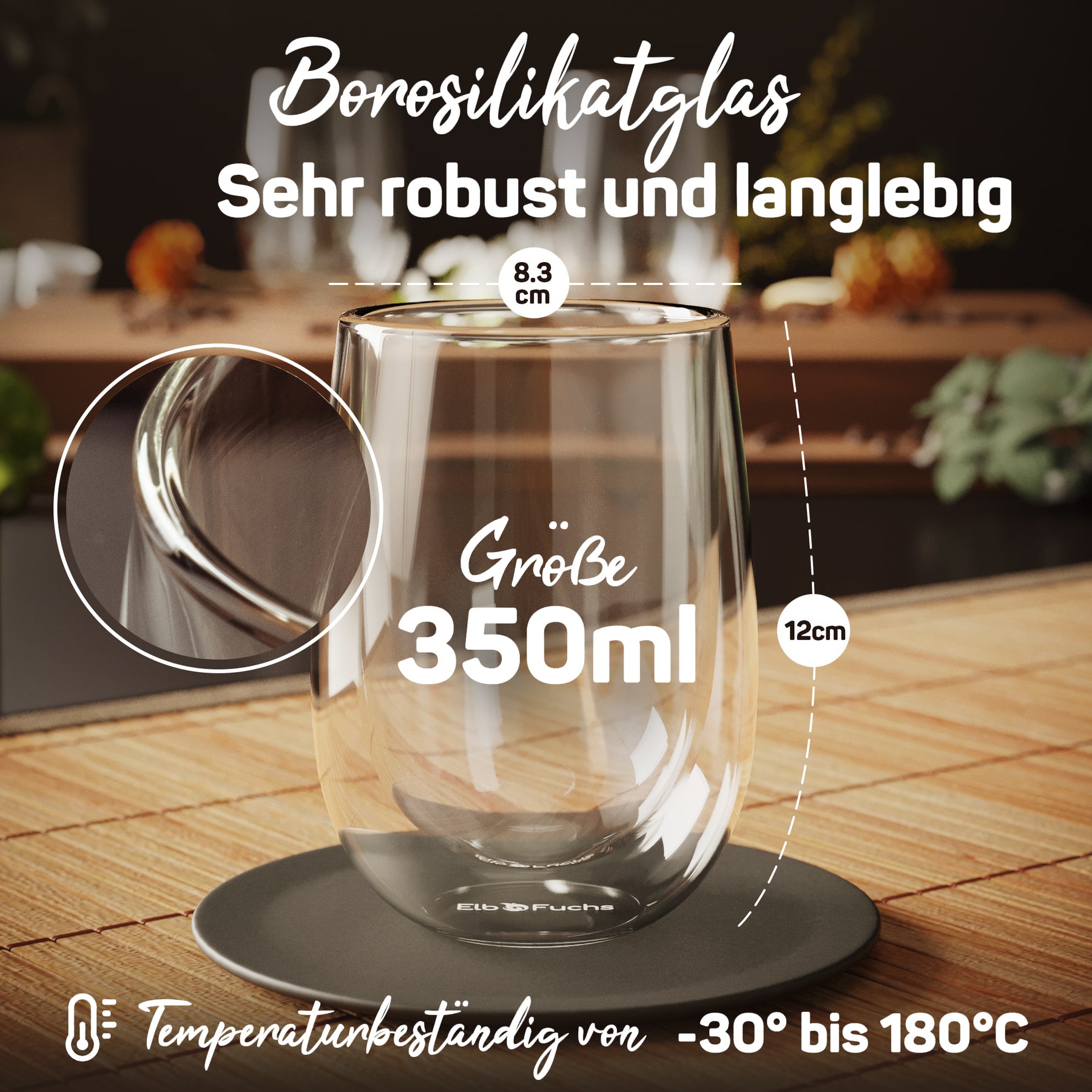 Doppelwandige Gläser MILAN Kombi-Set (8-teilig)