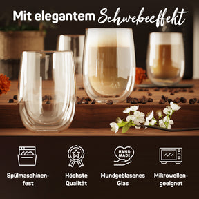 Doppelwandige Gläser MILAN Kombi-Set (8-teilig)