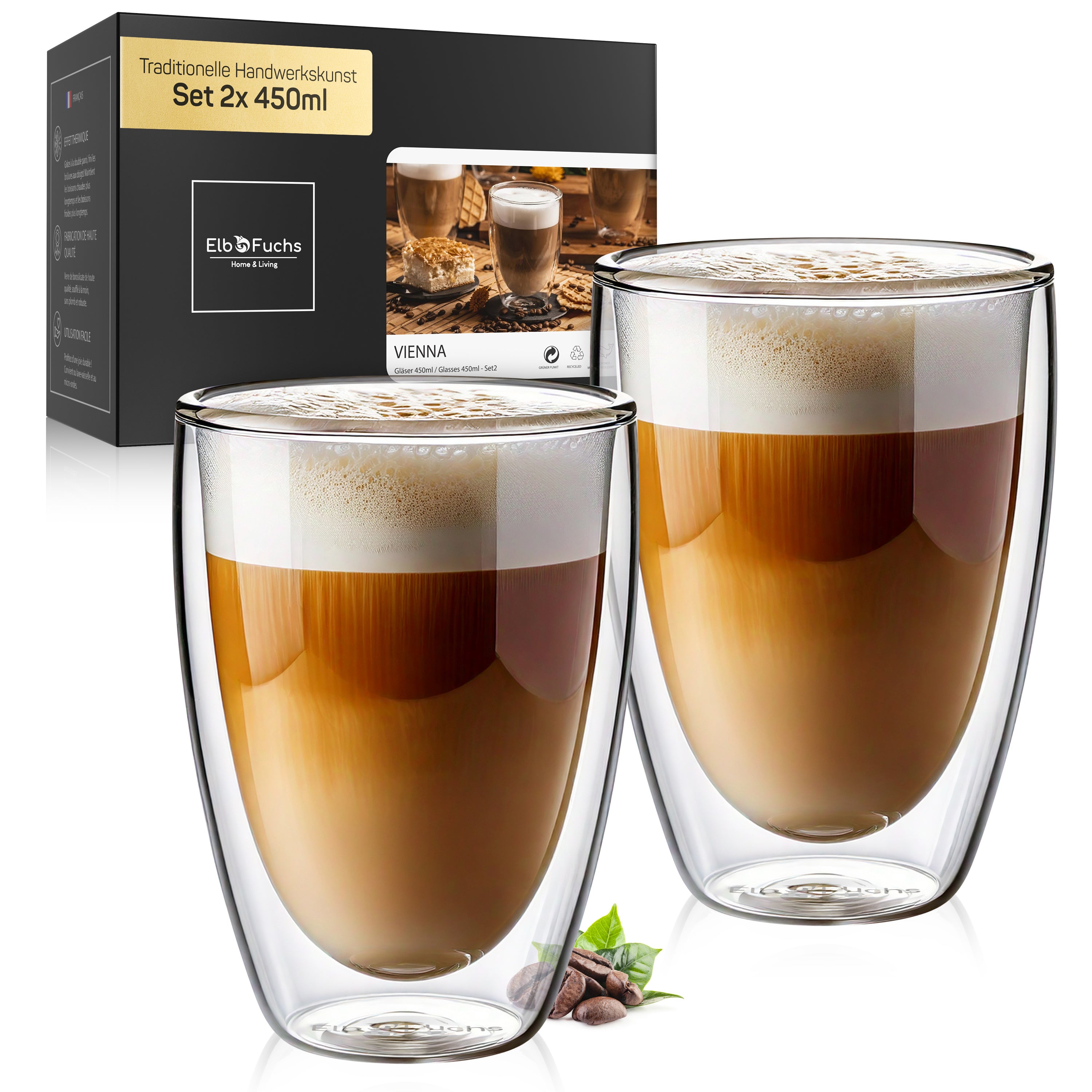 Latte Macchiato Glaeser Doppelwandig