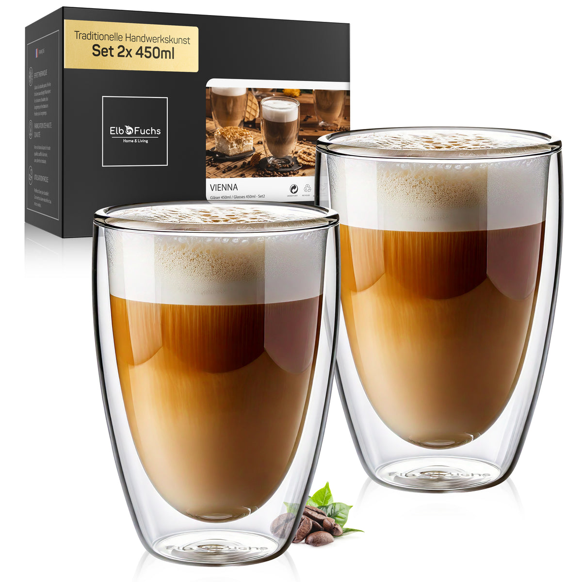 Latte Macchiato Gläser doppelwandig [VIENNA 450ml]
