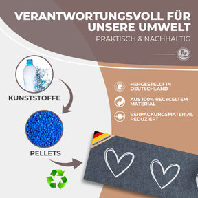 A2 Schuhparkplatz Fußmatte - Anthrazit 3 Herzen