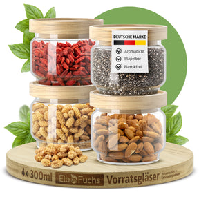 Vorratsgläser mit Holzdeckel