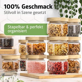 Vorratsgläser mit Holzdeckel