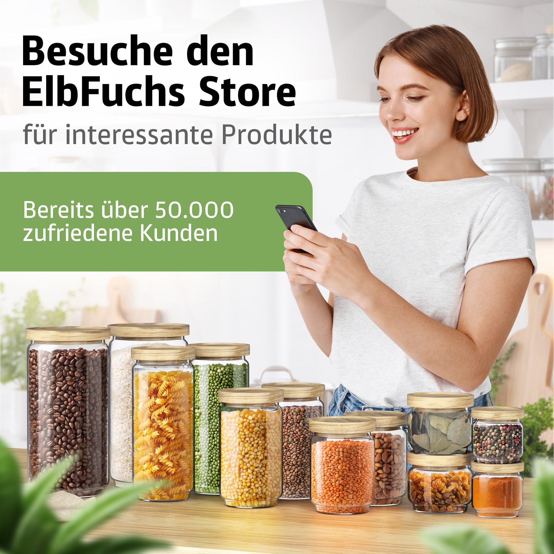Vorratsgläser mit Holzdeckel