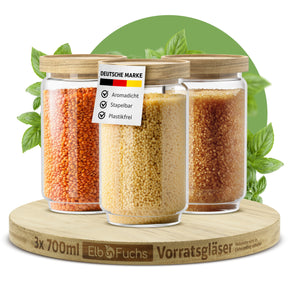 Vorratsgläser mit Holzdeckel