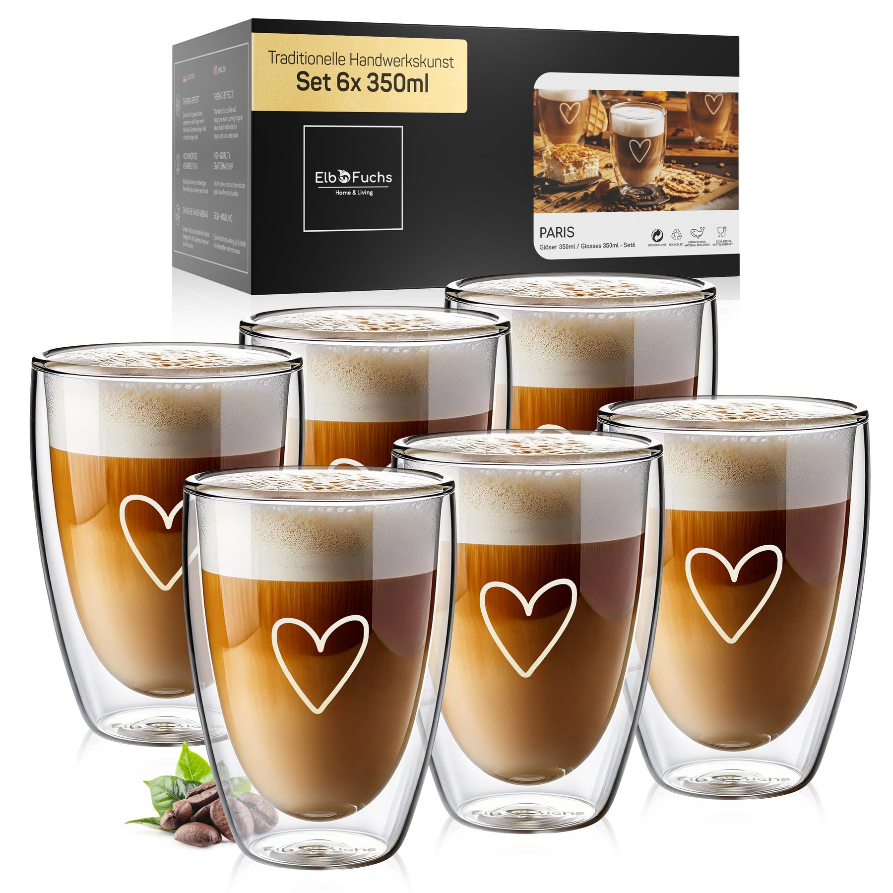 Latte Macchiato glasses double-walled [PARIS 350ml]