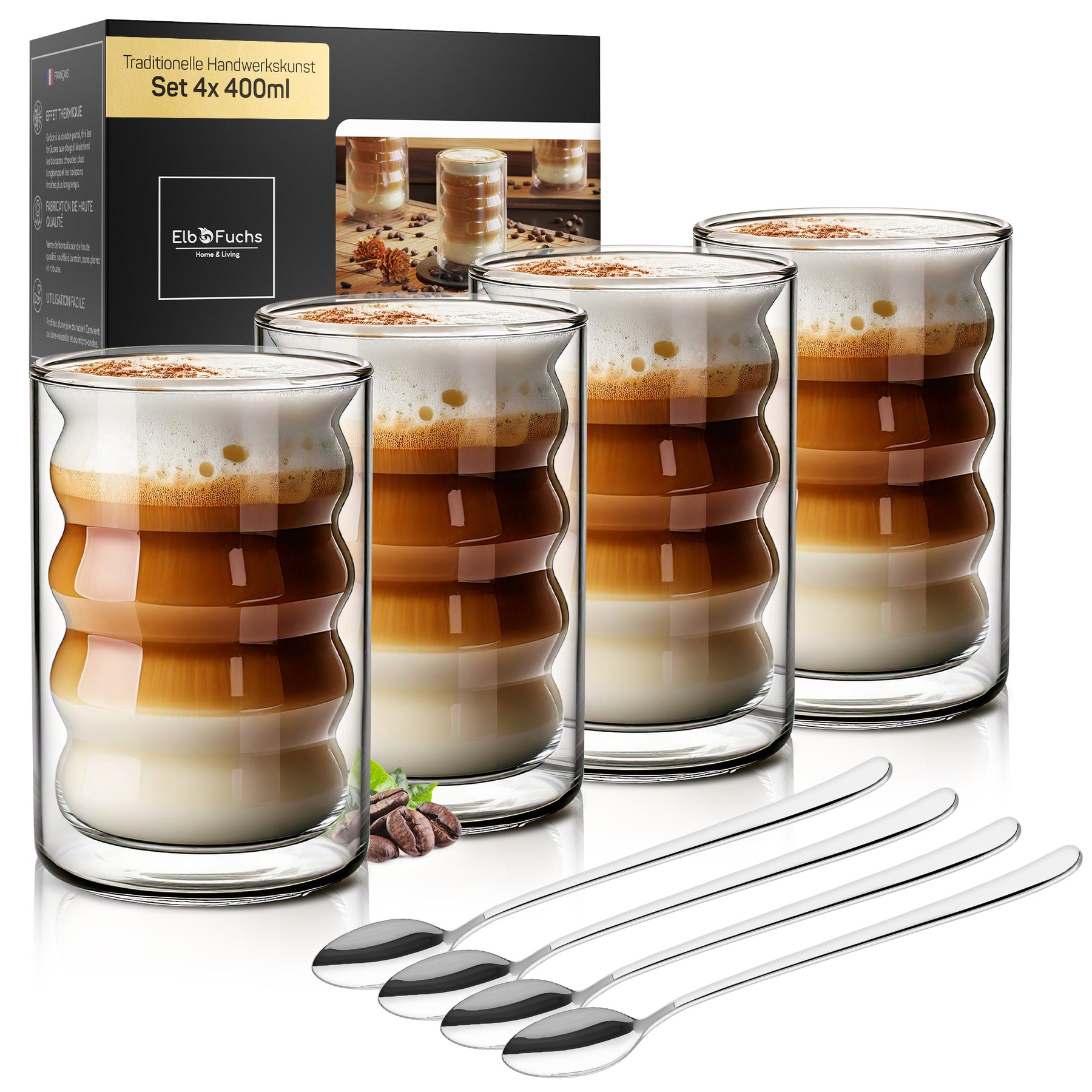 Latte Macchiato Gläser doppelwandig [LISBON 400ml]