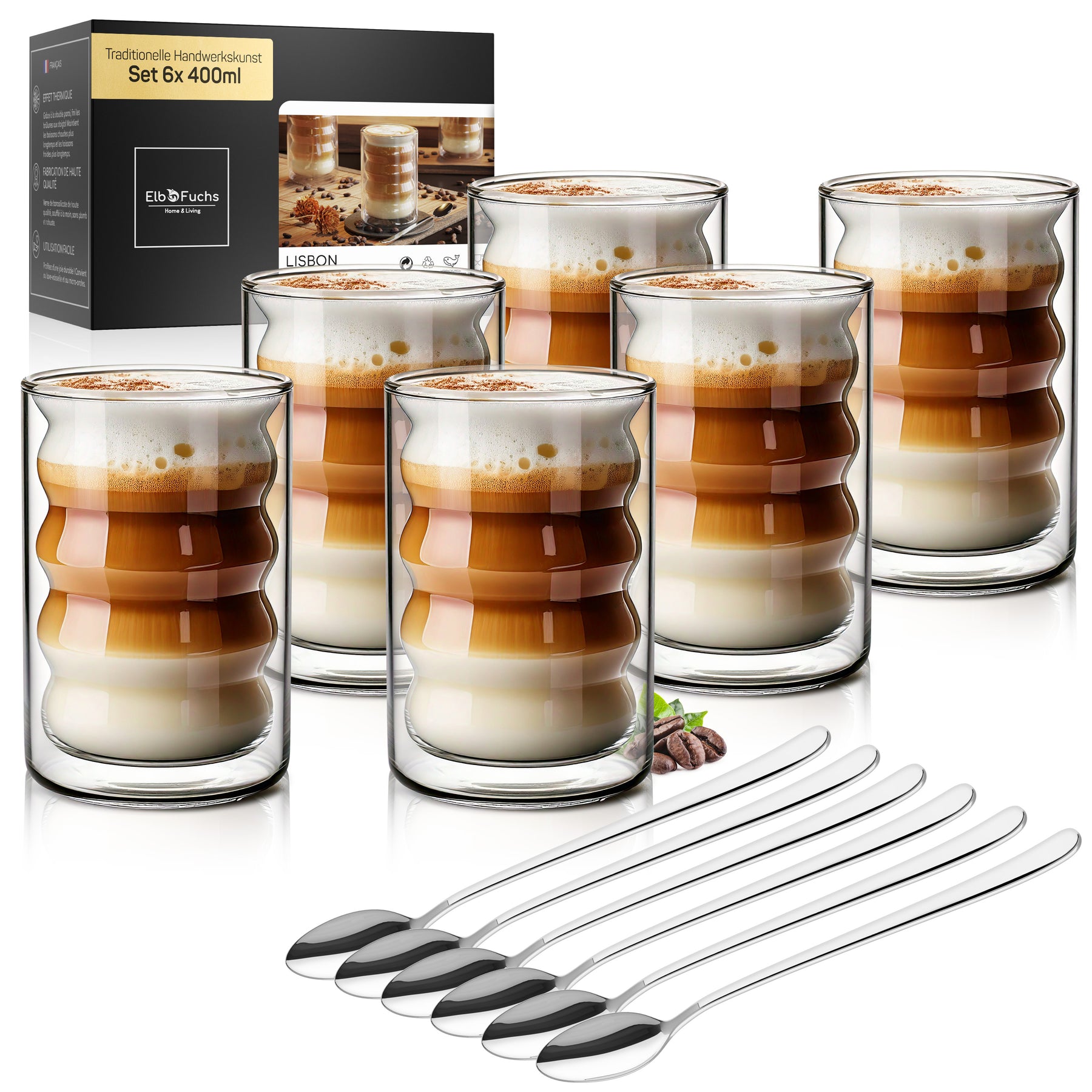 Latte Macchiato Gläser doppelwandig [LISBON 400ml]