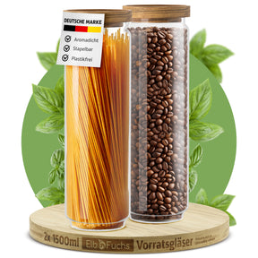 Vorratsgläser mit Holzdeckel