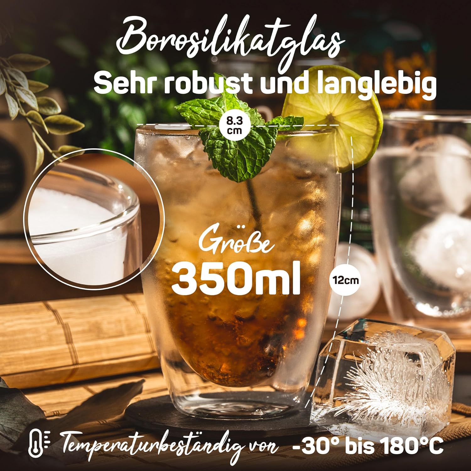 Doppelwandige Gläser VIENNA Kombi-Set (12-teilig)