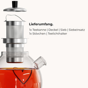 Doppelwandige Gläser & Teekanne PARIS Kombi-Set (5-teilig)