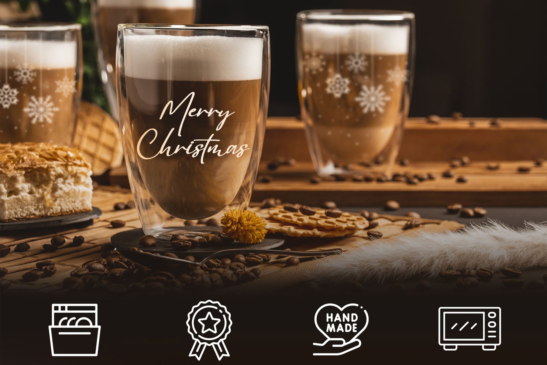 Doppelwandige Gläser - Weihnachten