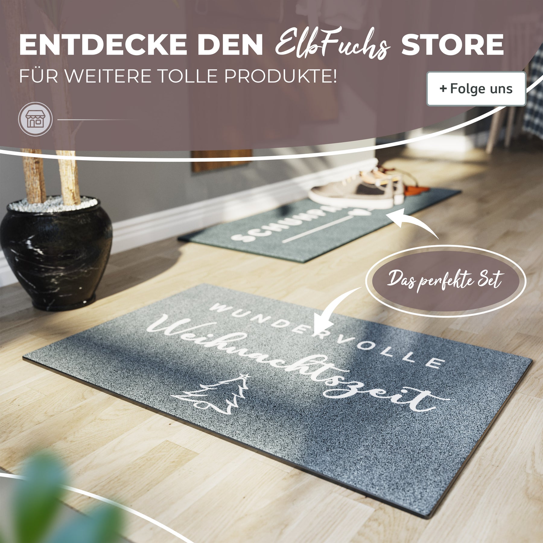 Fußmatte Velour - Weihnachten