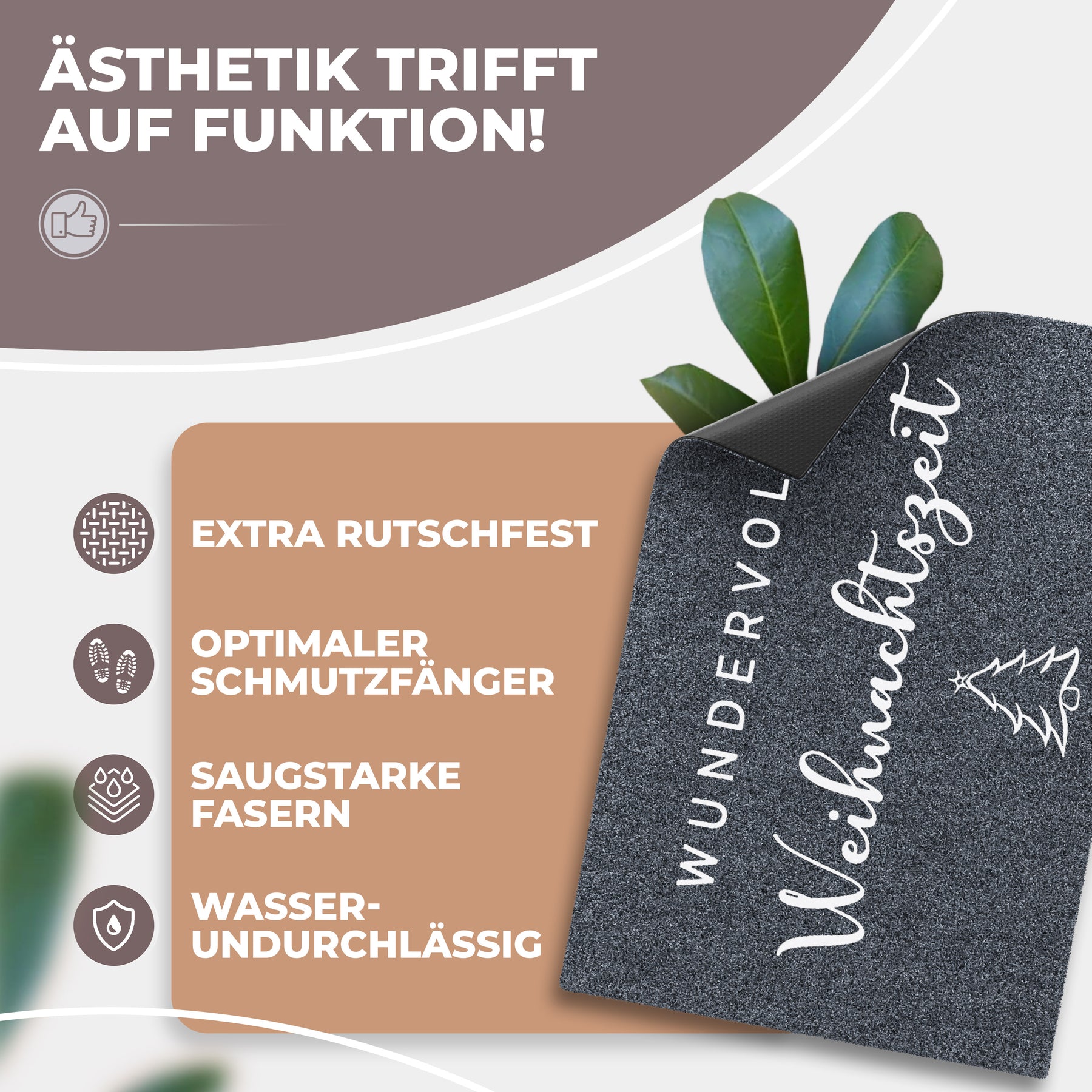 Fußmatte Velour - Weihnachten