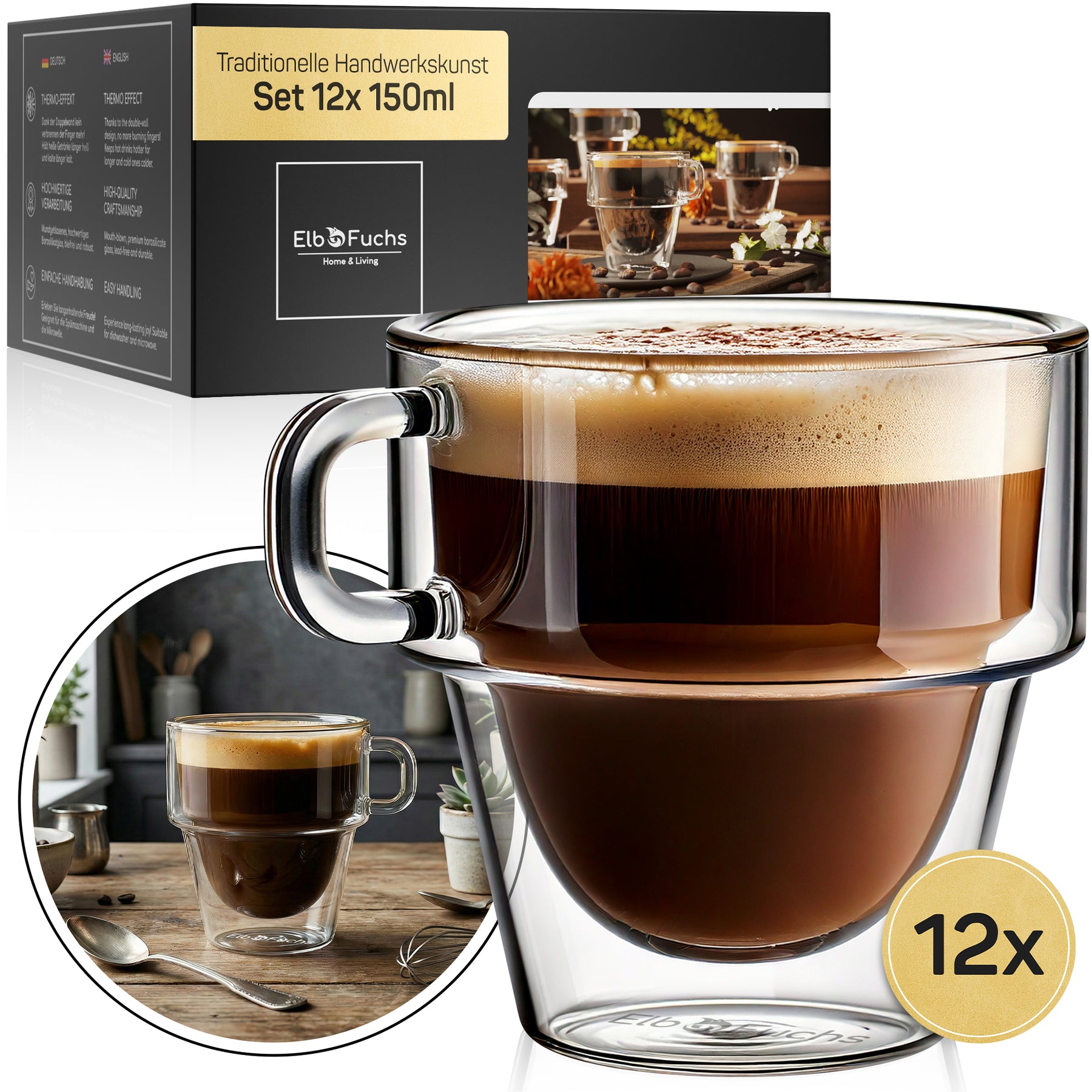 Espresso glasses double-walled [AMSTERDAM 150ml] 
