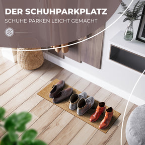 H1 Fußmatte Kokos schmal [Schuhparkplatz Herz]